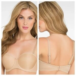 Fantasie 32F Nude Smoothing Underwire Moulded Convertible Strapless Bra Lingerie